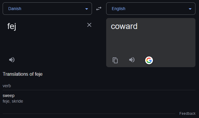 screenshot of google translate